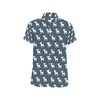 Chihuahua Pattern Print Design 03 Men's Short Sleeve Button Up Shirt