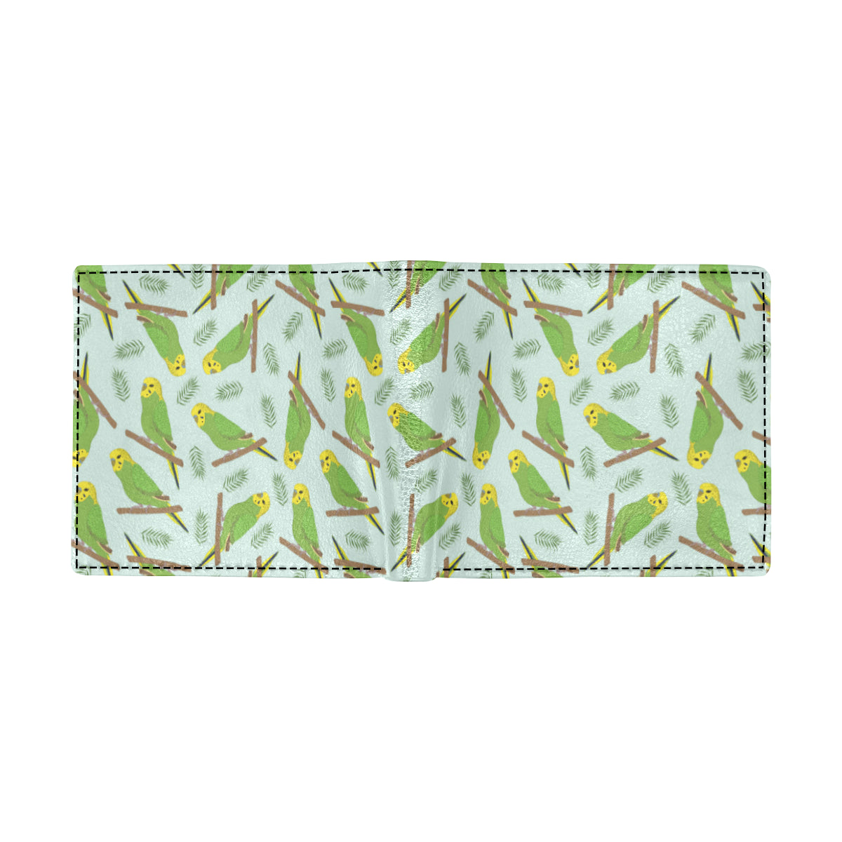 Budgerigar Pattern Print Design 04 Men's ID Card Wallet
