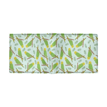 Budgerigar Pattern Print Design 04 Men's ID Card Wallet