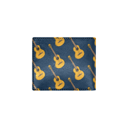 Acoustic Guitar Pattern Print Design 04 Men's ID Card Wallet