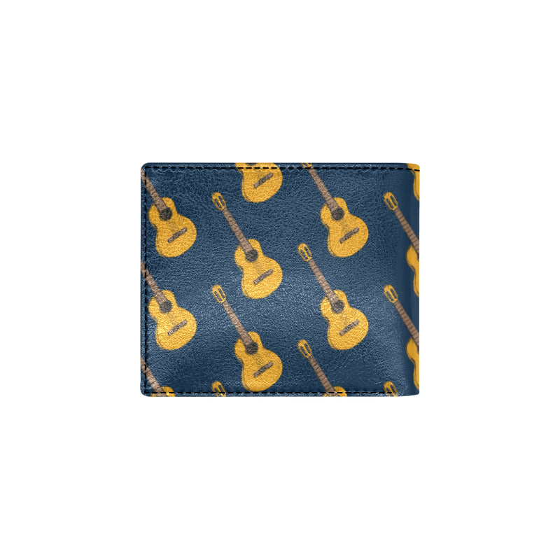 Acoustic Guitar Pattern Print Design 04 Men's ID Card Wallet