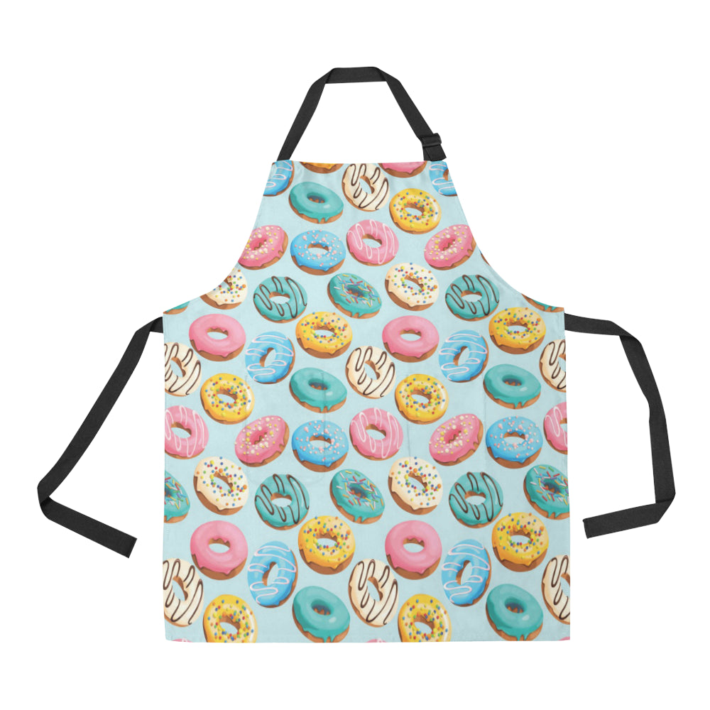 Donut Pattern Print Design DN05 Apron with Pocket