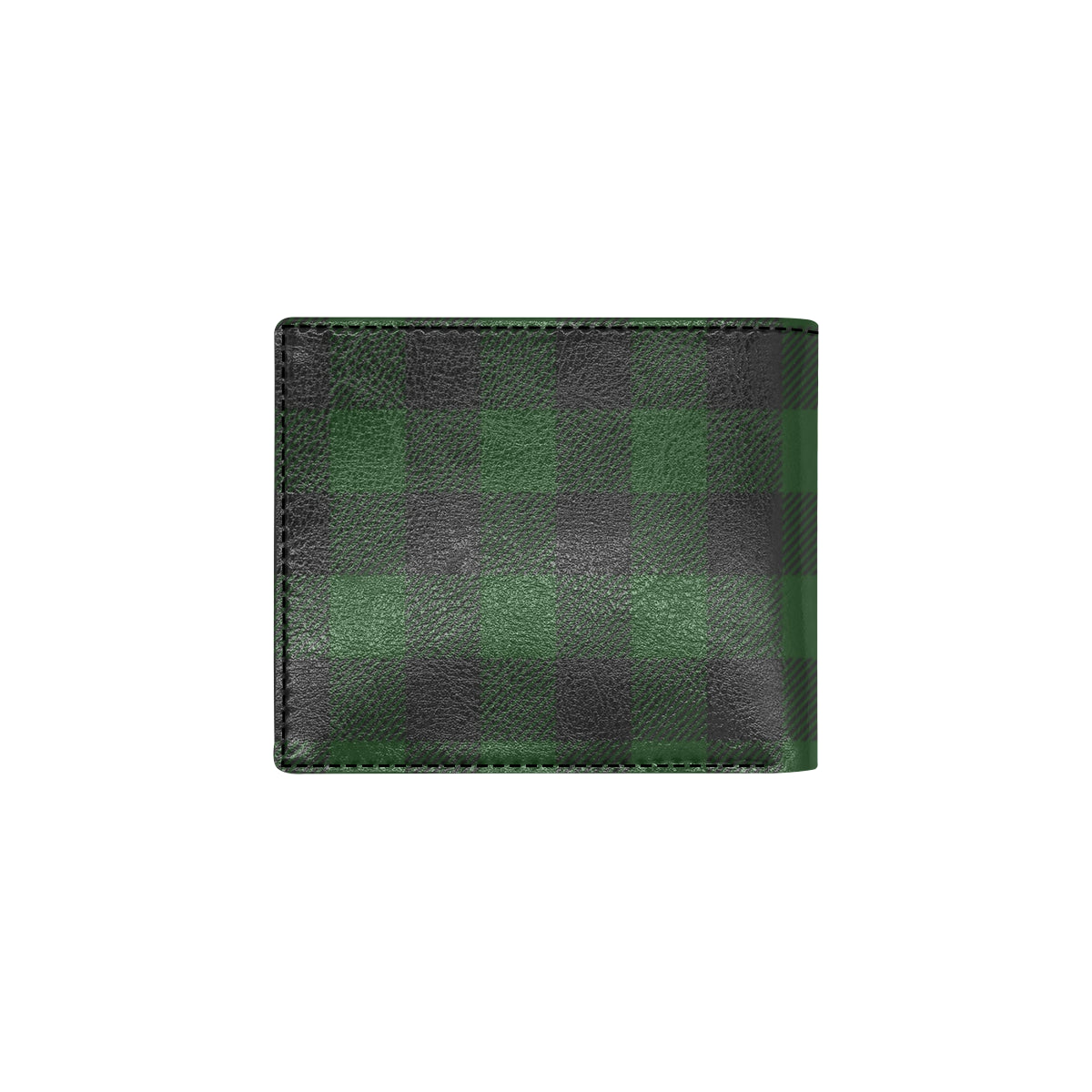 Buffalo check Green Pattern Print Design 02 Men's ID Card Wallet