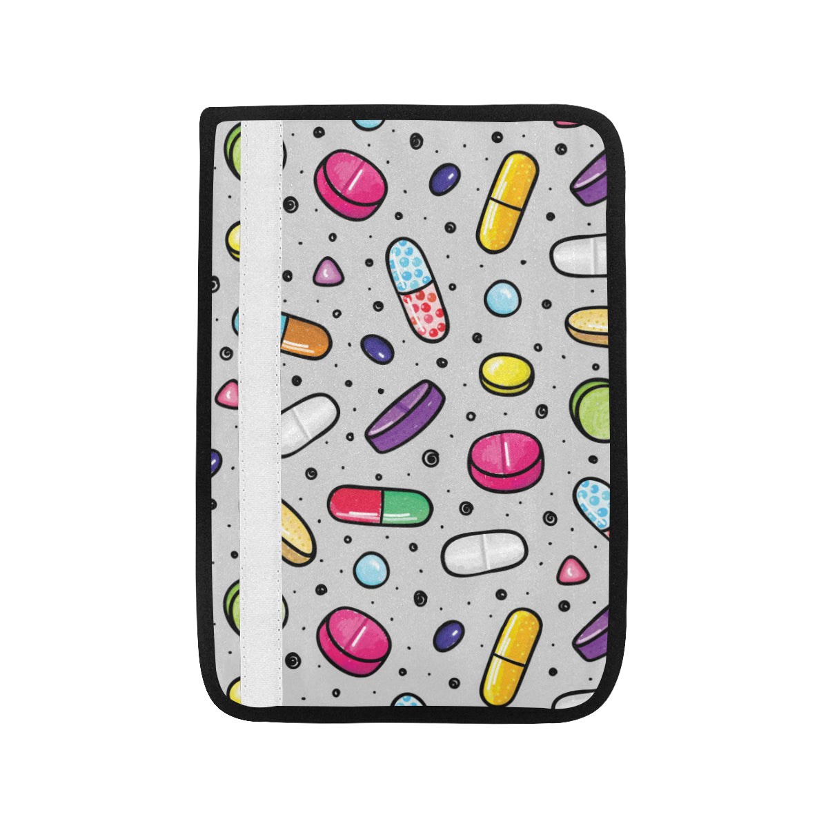 Pill Pattern Print Design A04 Car Seat Belt Cover
