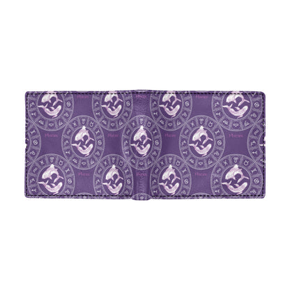 Pisces Pattern Print Design A02 Men's ID Card Wallet