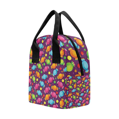 Candy Pattern Print Design CA05 Insulated Lunch Bag