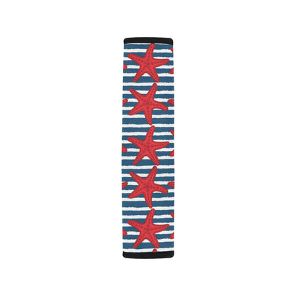Starfish Red Pattern Print Design 02 Car Seat Belt Cover