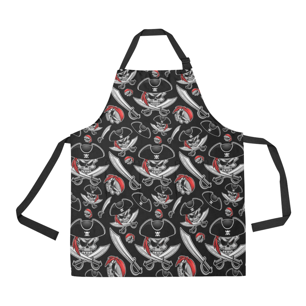 Pirate Pattern Print Design A05 Apron with Pocket
