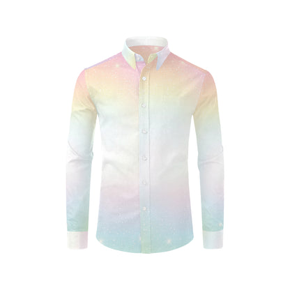 Nebula Pattern Print Design A02 Men's Long Sleeve Shirt