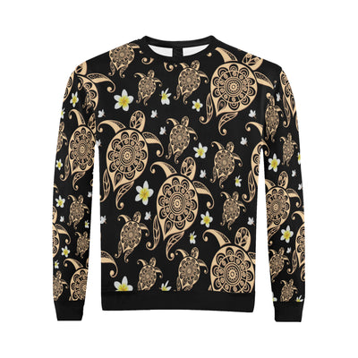 Turtle Polynesian Tribal Hawaiian Men Long Sleeve Sweatshirt