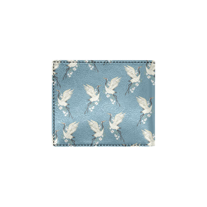 Crane Pattern Print Design 05 Men's ID Card Wallet
