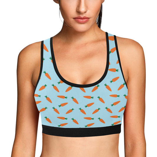 Carrot Pattern Print Design 03 Sports Bra