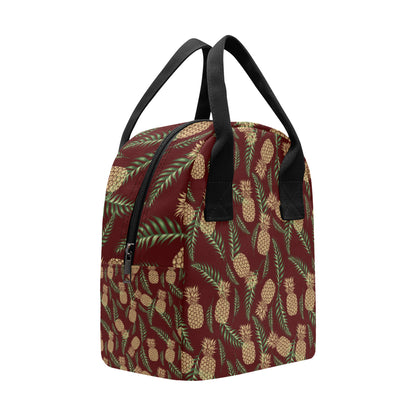 Pineapple Pattern Print Design PP013 Insulated Lunch Bag