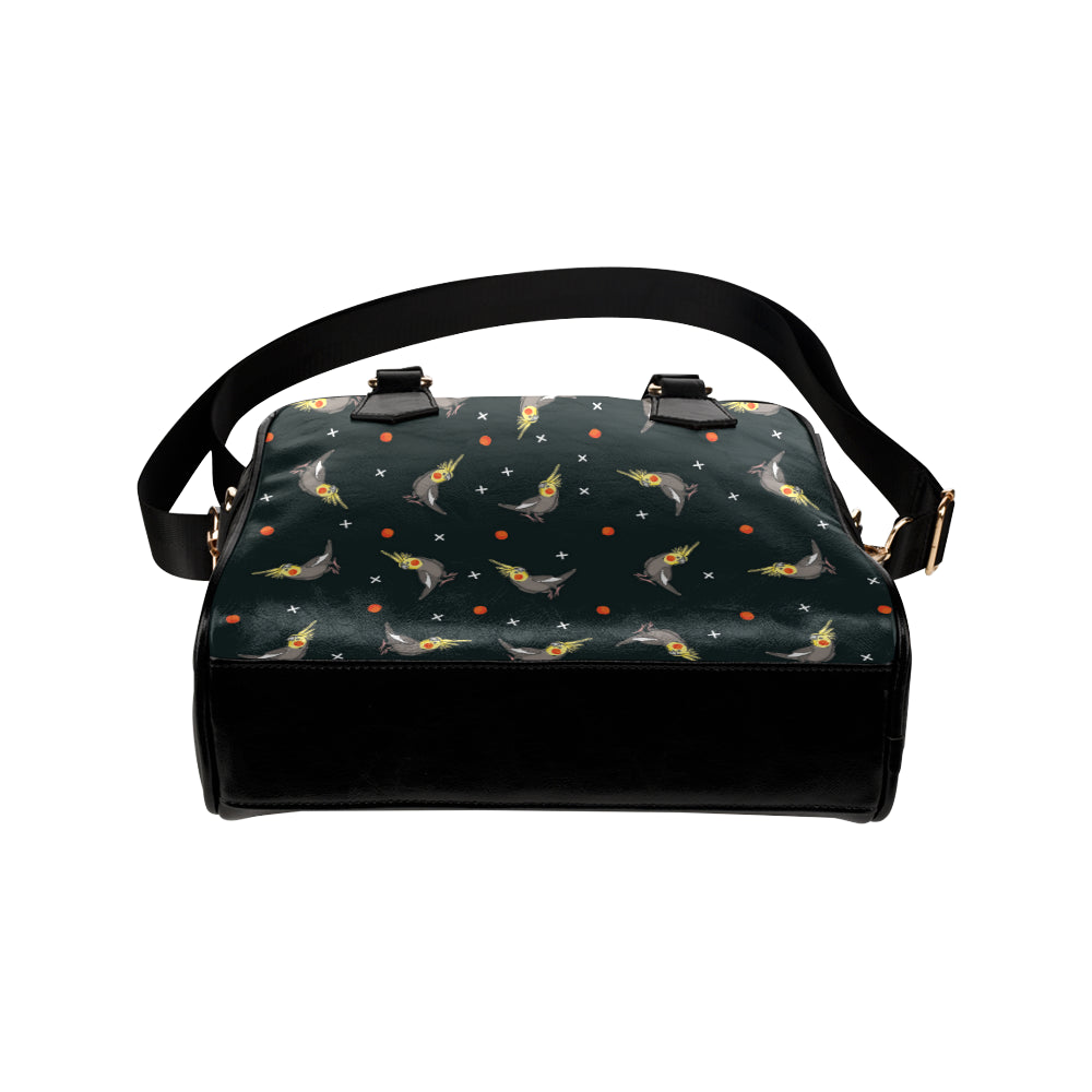 Cockatiel Pattern Print Design 02 Shoulder Handbag