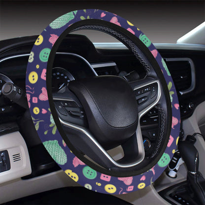 Crochet Pattern Print Design 02 Steering Wheel Cover with Elastic Edge