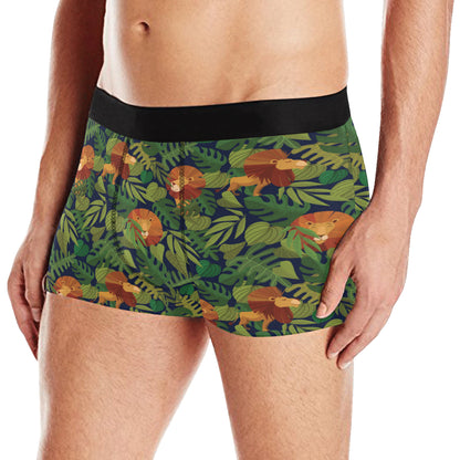 Lion Jungle Pattern Print Design 05 Men's Boxer Briefs