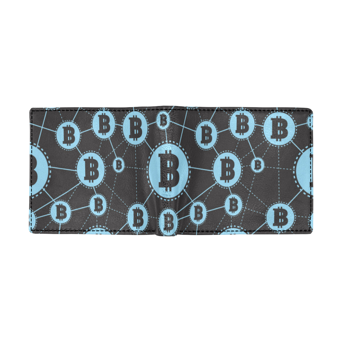 Cryptocurrency Pattern Print Design 02 Men's ID Card Wallet