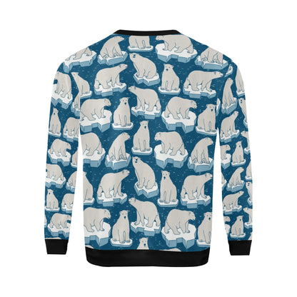 Polar Bear Pattern Print Design PB03 Men Long Sleeve Sweatshirt