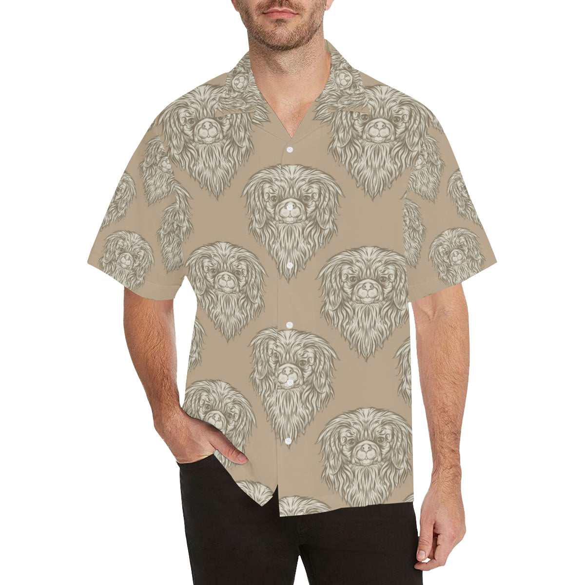 Pekingese Pattern Print Design A01 Men's Hawaiian Shirt