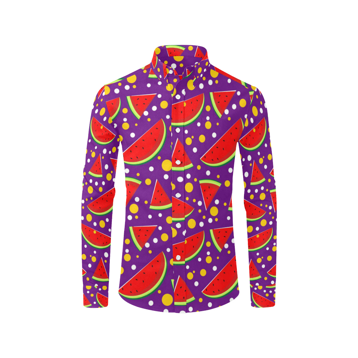 Watermelon Pattern Print Design WM010 Men's Long Sleeve Shirt