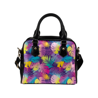 Palm Leaf Pattern Print Design A04 Shoulder Handbag