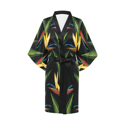 Bird Of Paradise Pattern Print Design BOP012 Women Kimono Robe