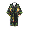 Bird Of Paradise Pattern Print Design BOP012 Women's Short Kimono