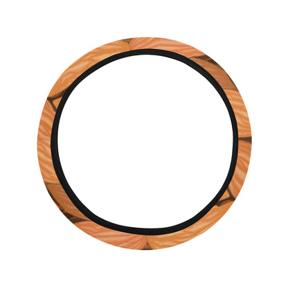 Almond Pattern Print Design 01 Steering Wheel Cover with Elastic Edge