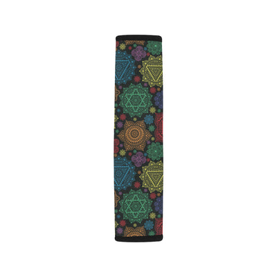 Chakra Mandala Print Pattern Car Seat Belt Cover