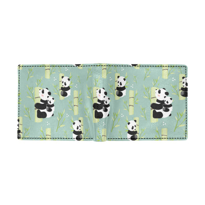 Panda Pattern Print Design A03 Men's ID Card Wallet