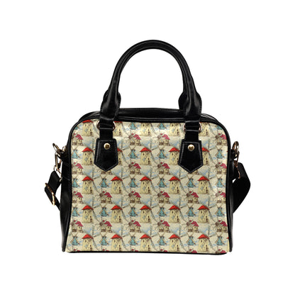 Windmill Pattern Print Design 01 Shoulder Handbag