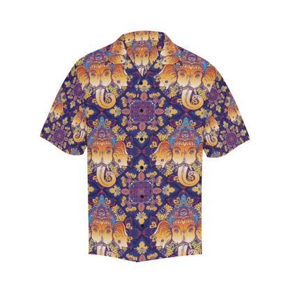 Ganesha Pattern Print Design 01 Men's Hawaiian Shirt
