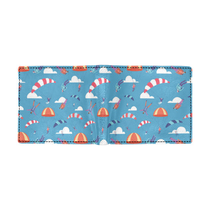 Skydiving Pattern Print Design 03 Men's ID Card Wallet