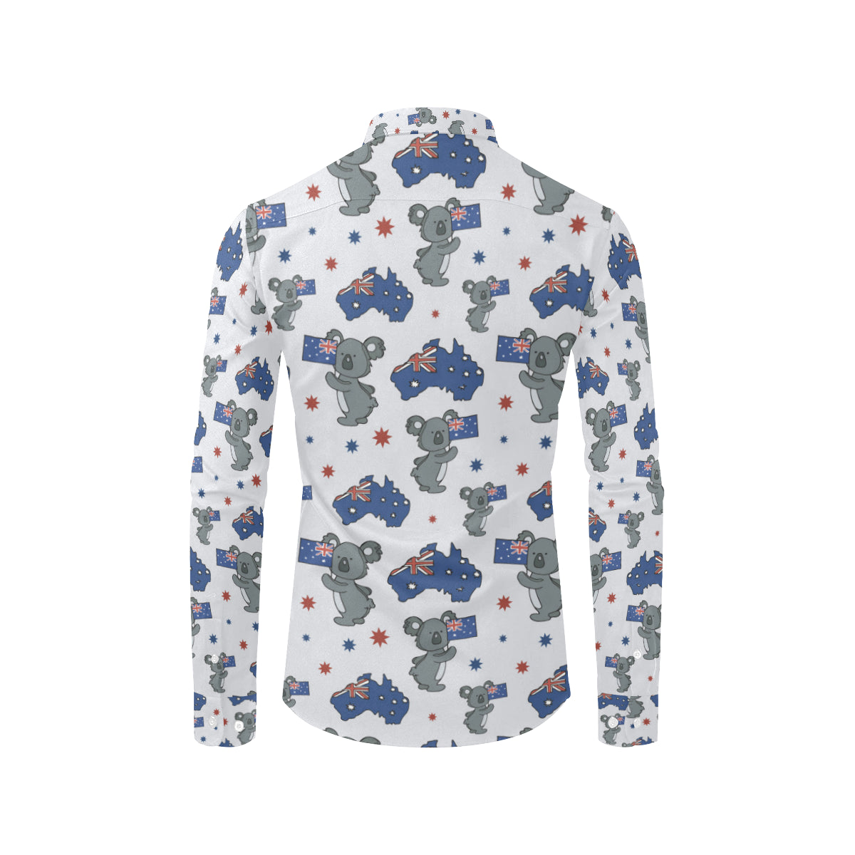 Koala Australia Day Themed Design Men's Long Sleeve Shirt