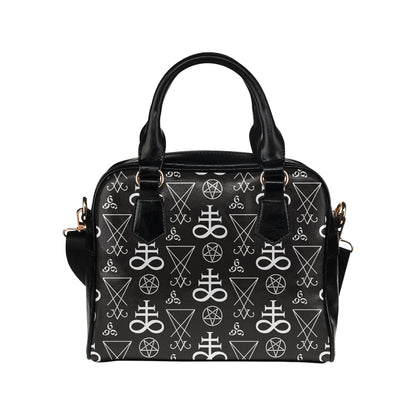 Pentagram Pattern Print Design A04 Shoulder Handbag