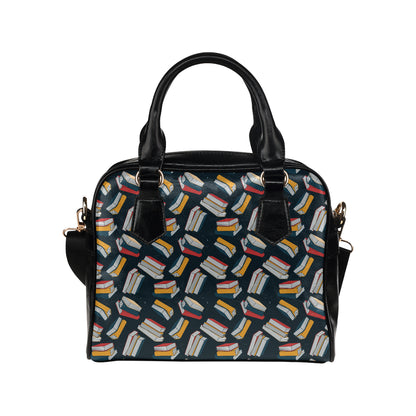 Book Pattern Print Design 07 Shoulder Handbag