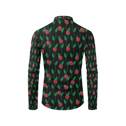 Cranberry Pattern Print Design CB01 Men's Long Sleeve Shirt