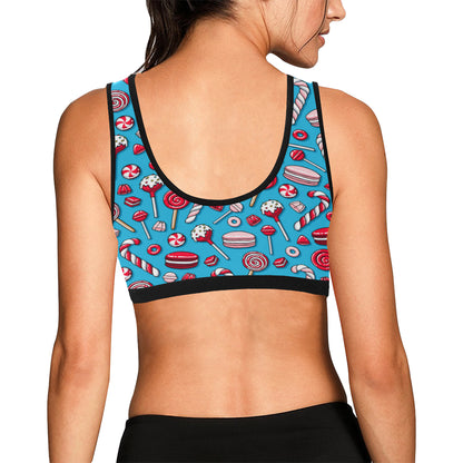 Candy Pattern Print Design 05 Sports Bra