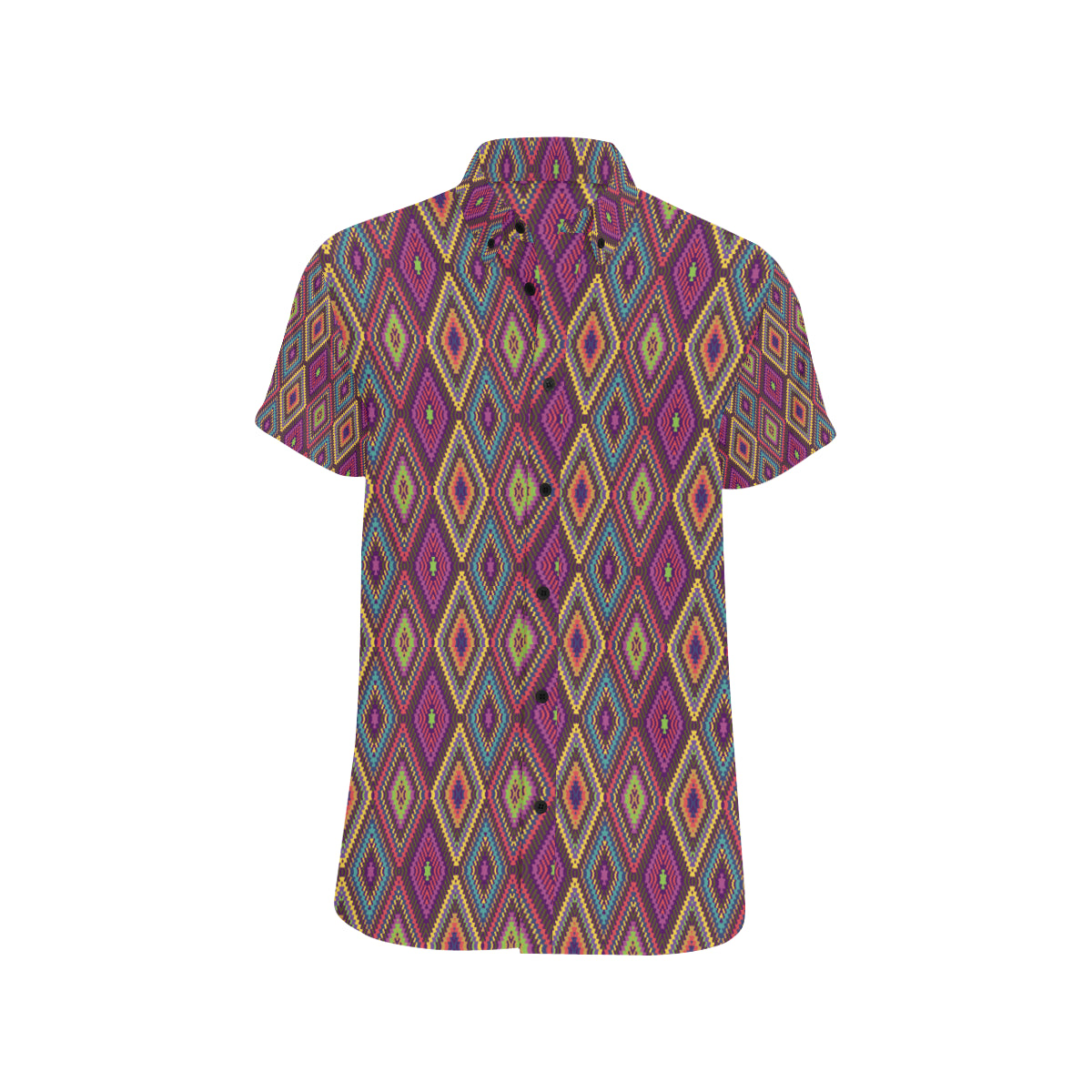 Southwestern Print Men's Short Sleeve Button Up Shirt