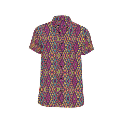 Southwestern Print Men's Short Sleeve Button Up Shirt