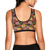 Daisy Gerbera Print Pattern Sports Bra