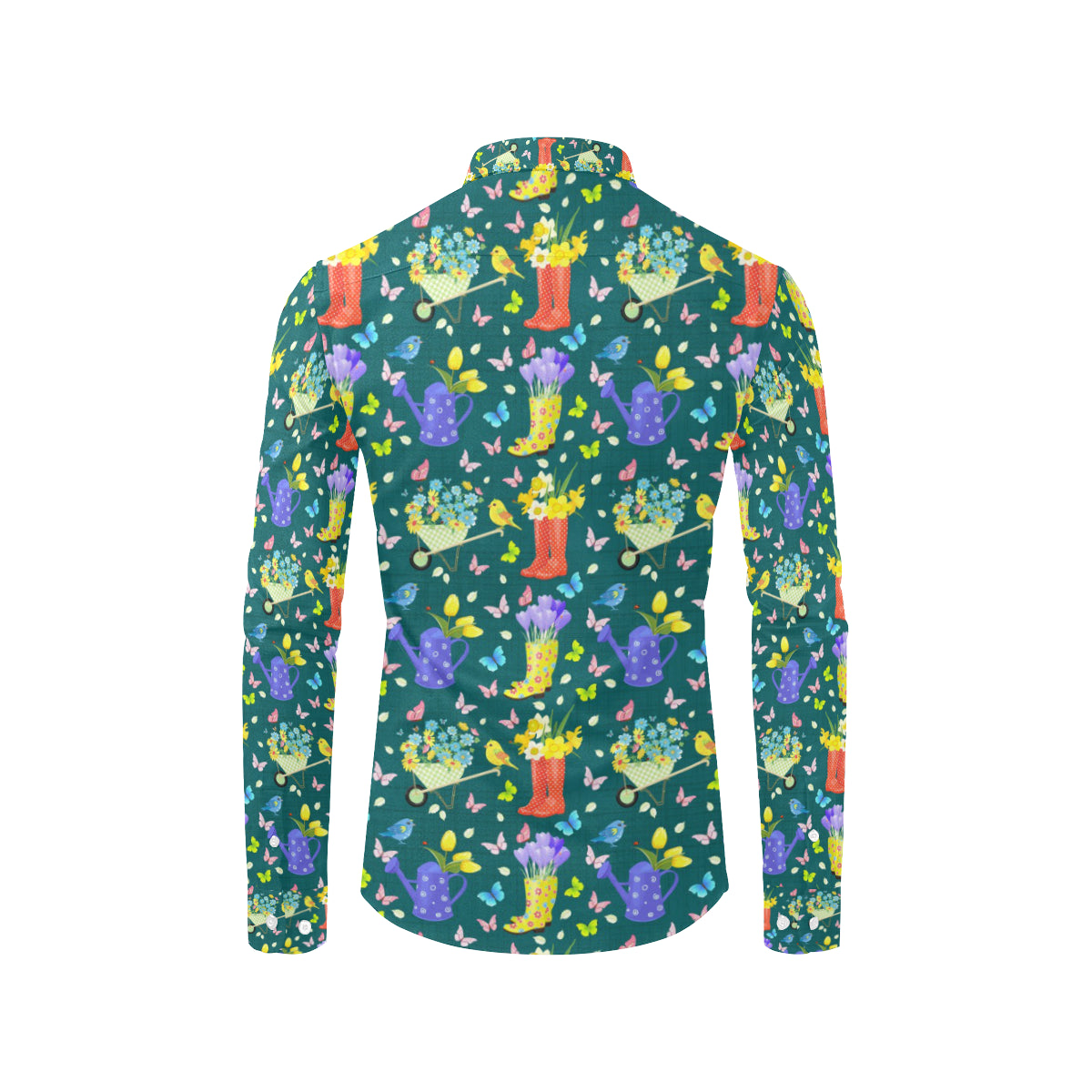 Gardening Pattern Print Design G08 Men's Long Sleeve Shirt