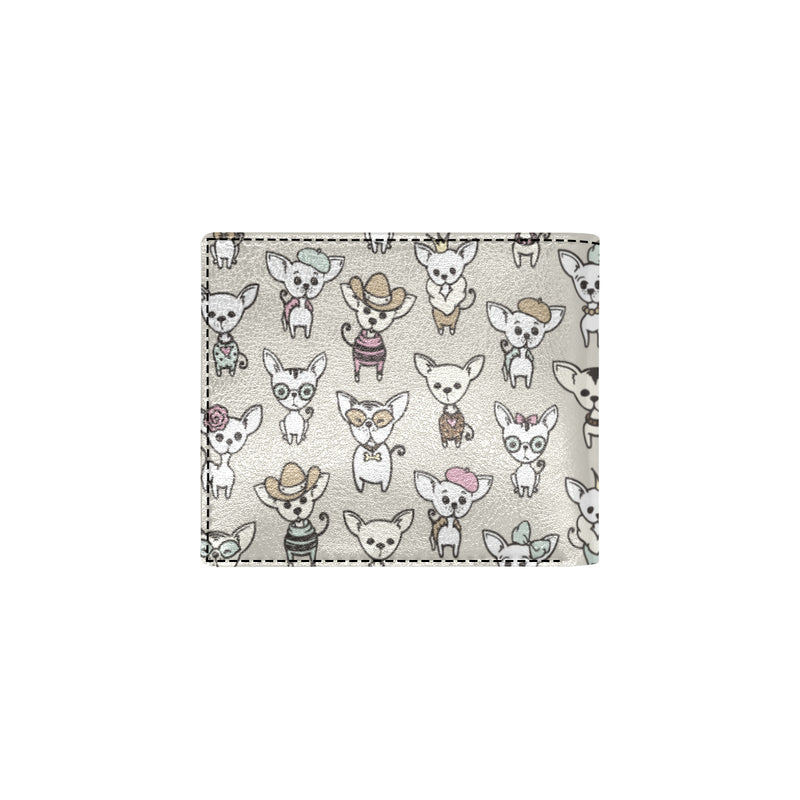 Chihuahua Pattern Print Design 02 Men's ID Card Wallet