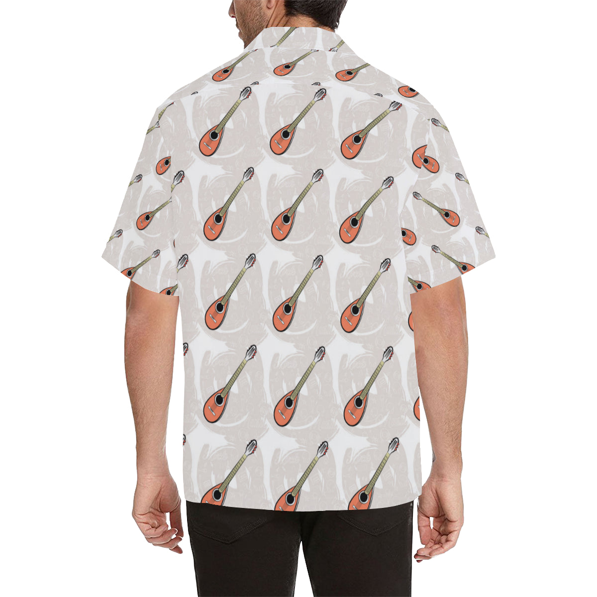 Mandolin Pattern Print Design 03 Men's Hawaiian Shirt