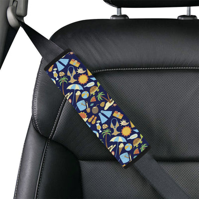 Beach Themed Pattern Print Design 04 Car Seat Belt Cover