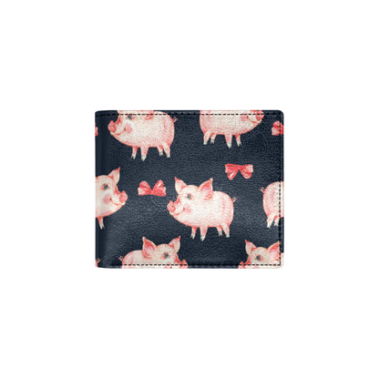 Pig Cute Pattern Print Design 02 Men's ID Card Wallet