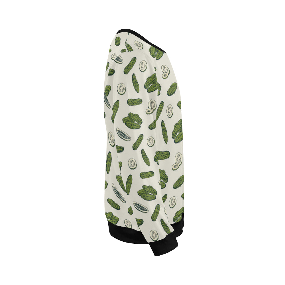 Cucumber Pattern Print Design CC05 Men Long Sleeve Sweatshirt