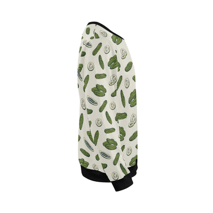 Cucumber Pattern Print Design CC05 Men Long Sleeve Sweatshirt