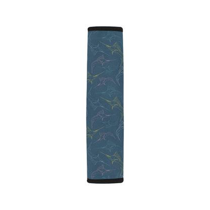 Swordfish Pattern Print Design 02 Car Seat Belt Cover