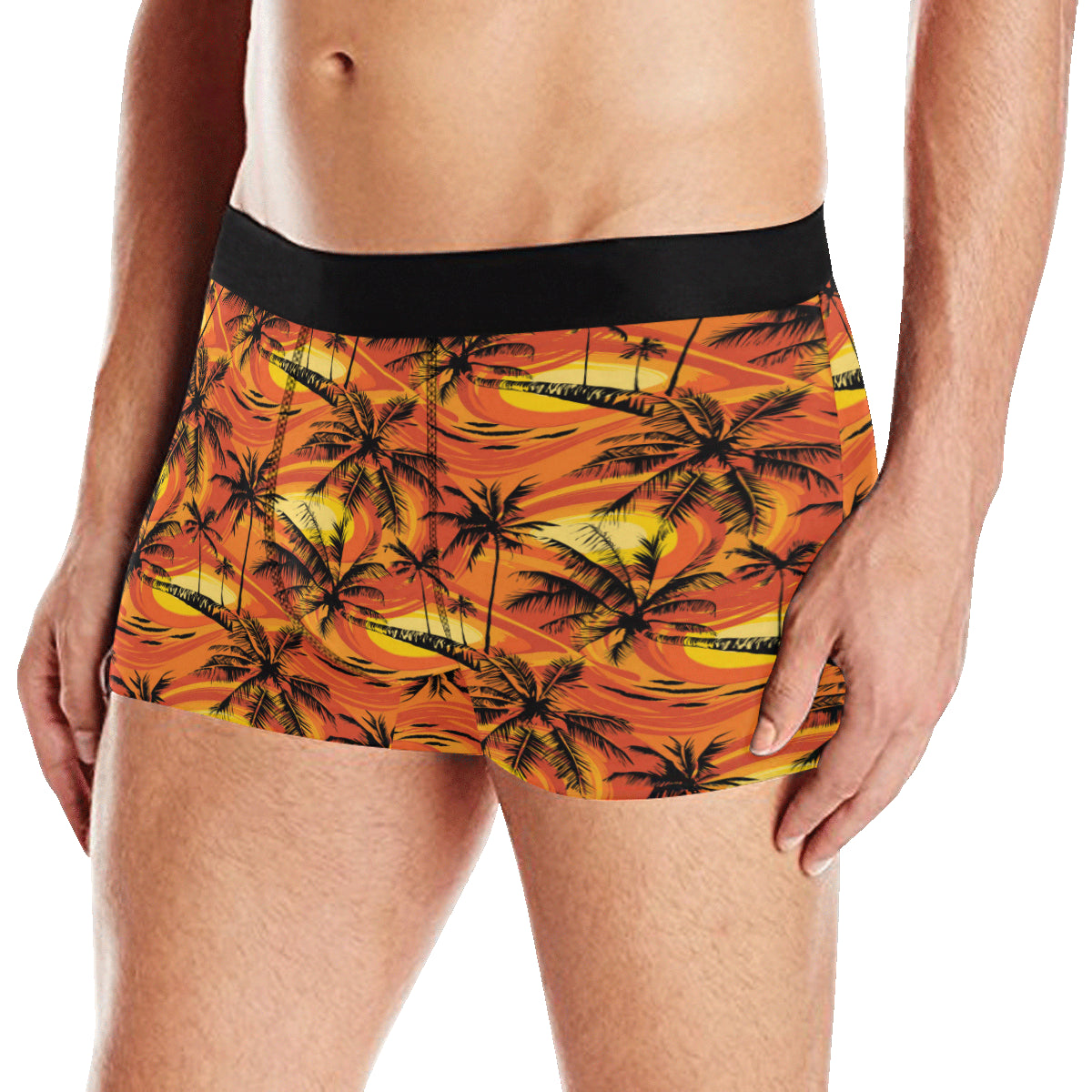 Palm Tree Pattern Print Design A02 Men's Boxer Briefs